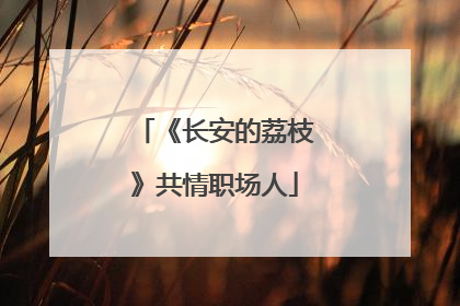 《长安的荔枝》共情职场人