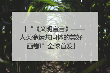 “《文明宣言》——人类命运共同体的美好画卷I”全球首发
