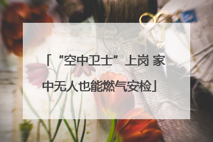 “空中卫士”上岗 家中无人也能燃气安检