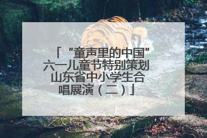 “童声里的中国”六一儿童节特别策划 山东省中小学生合唱展演（二）