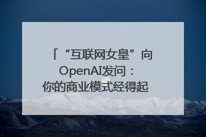 “互联网女皇”向OpenAI发问：你的商业模式经得起价格战考验么？