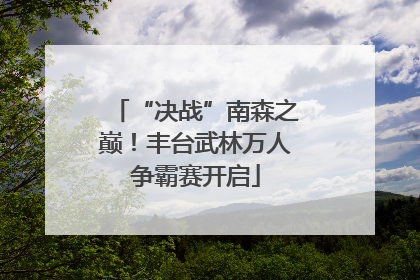 “决战”南森之巅！丰台武林万人争霸赛开启