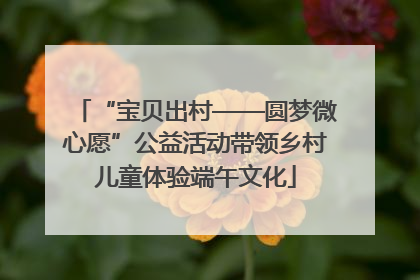 “宝贝出村——圆梦微心愿”公益活动带领乡村儿童体验端午文化