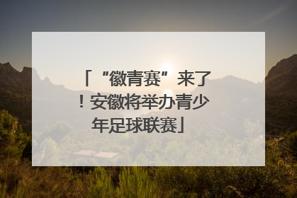 “徽青赛”来了！安徽将举办青少年足球联赛