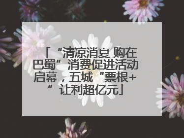 “清凉消夏 购在巴蜀”消费促进活动启幕，五城“票根+”让利超亿元