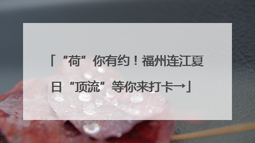 “荷”你有约！福州连江夏日“顶流”等你来打卡→