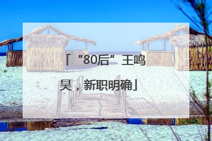 “80后”王鸣昊，新职明确