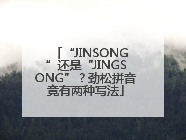 “JINSONG”还是“JINGSONG”？劲松拼音竟有两种写法
