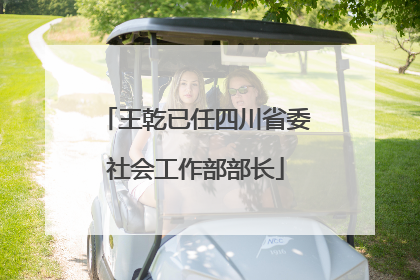 王乾已任四川省委社会工作部部长
