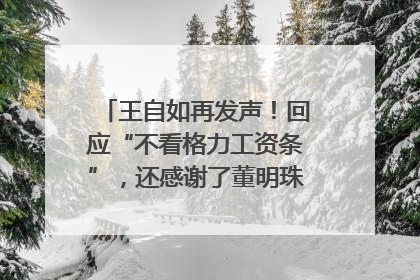 王自如再发声！回应“不看格力工资条”，还感谢了董明珠和雷军｜热财经