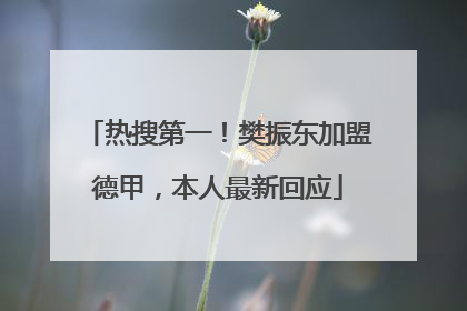 热搜第一！樊振东加盟德甲，本人最新回应