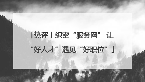 热评丨织密“服务网” 让“好人才”遇见“好职位”