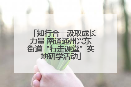 知行合一汲取成长力量 南通通州兴东街道“行走课堂”实地研学活动