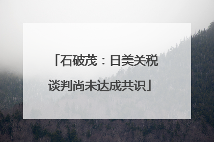 石破茂：日美关税谈判尚未达成共识