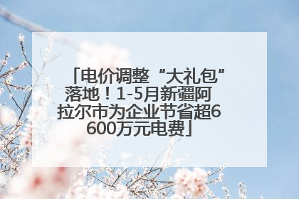 电价调整“大礼包”落地！1-5月新疆阿拉尔市为企业节省超6600万元电费