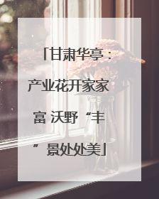 甘肃华亭：产业花开家家富 沃野“丰”景处处美