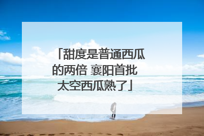 甜度是普通西瓜的两倍 襄阳首批太空西瓜熟了
