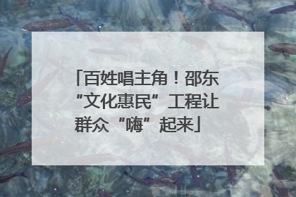 百姓唱主角！邵东“文化惠民”工程让群众“嗨”起来