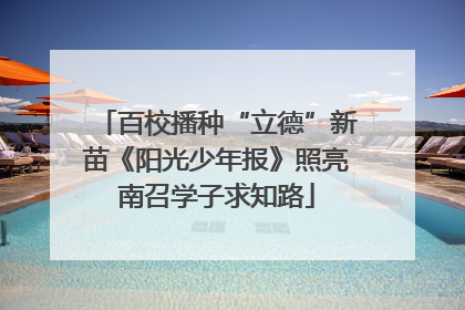 百校播种“立德”新苗《阳光少年报》照亮南召学子求知路