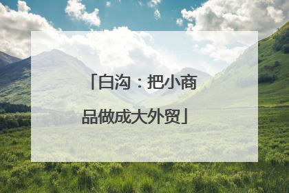 白沟：把小商品做成大外贸