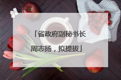 省政府副秘书长周志扬，拟提拔