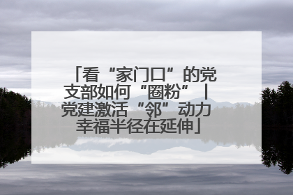 看“家门口”的党支部如何“圈粉”丨党建激活“邻”动力 幸福半径在延伸
