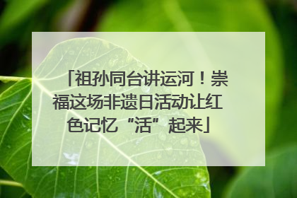 祖孙同台讲运河！崇福这场非遗日活动让红色记忆“活”起来