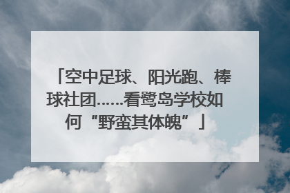 空中足球、阳光跑、棒球社团……看鹭岛学校如何“野蛮其体魄”