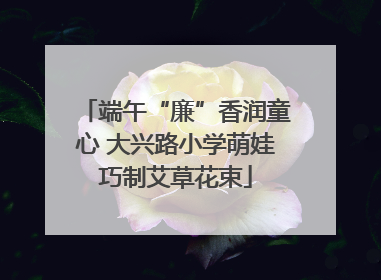 端午“廉”香润童心 大兴路小学萌娃巧制艾草花束