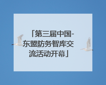 第三届中国-东盟防务智库交流活动开幕