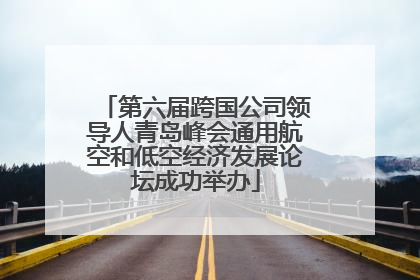 第六届跨国公司领导人青岛峰会通用航空和低空经济发展论坛成功举办
