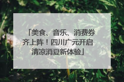 美食、音乐、消费券齐上阵！四川广元开启清凉消夏新体验