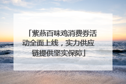 紫燕百味鸡消费券活动全面上线，实力供应链提供坚实保障
