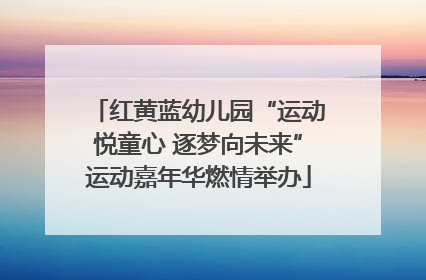 红黄蓝幼儿园“运动悦童心 逐梦向未来”运动嘉年华燃情举办