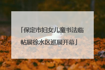 保定市妇女儿童书法临帖展徐水区巡展开幕