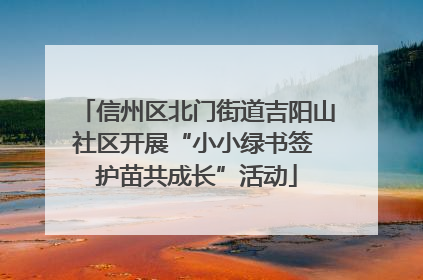 信州区北门街道吉阳山社区开展“小小绿书签 护苗共成长”活动