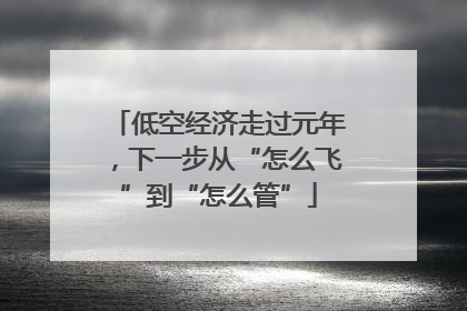 低空经济走过元年，下一步从“怎么飞”到“怎么管”