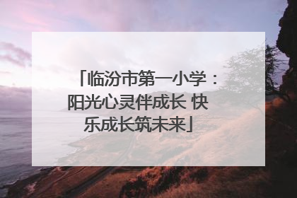 临汾市第一小学：阳光心灵伴成长 快乐成长筑未来