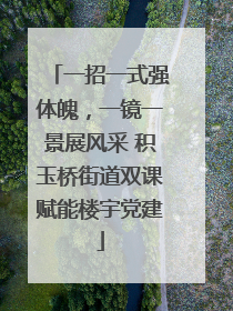 一招一式强体魄，一镜一景展风采 积玉桥街道双课赋能楼宇党建