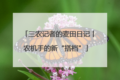 三农记者的麦田日记丨农机手的新“搭档”