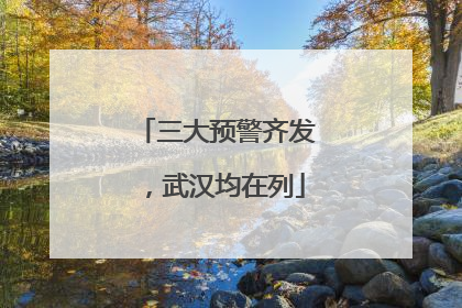 三大预警齐发，武汉均在列