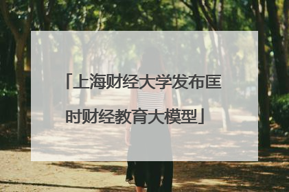 上海财经大学发布匡时财经教育大模型