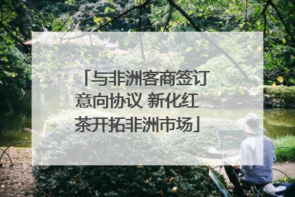 与非洲客商签订意向协议 新化红茶开拓非洲市场