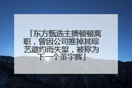 东方甄选主播顿顿离职，曾因公司推掉其综艺邀约而失望，被称为下一个董宇辉