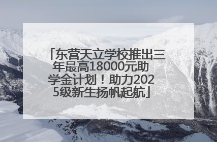 东营天立学校推出三年最高18000元助学金计划！助力2025级新生扬帆起航