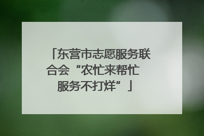 东营市志愿服务联合会“农忙来帮忙 服务不打烊”