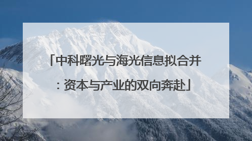 中科曙光与海光信息拟合并：资本与产业的双向奔赴