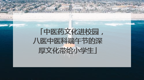 中医药文化进校园，八医中医科端午节的深厚文化带给小学生
