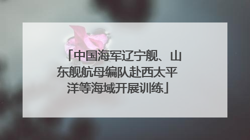 中国海军辽宁舰、山东舰航母编队赴西太平洋等海域开展训练
