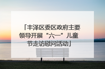 丰泽区委区政府主要领导开展“六一”儿童节走访慰问活动